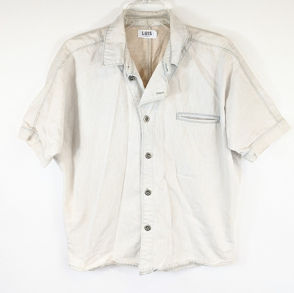 Luis Los Angeles denim button down shirt